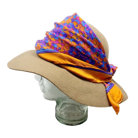 Custom Brown Wool Wide Brim Hat OS main image 11